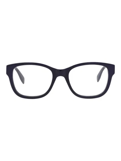 Alexander Mcqueen Mcqueen 52mm Rectangular Optical Glasses In Black