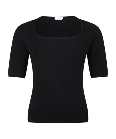 Alexander Mcqueen Fine-knit T-shirt In Black