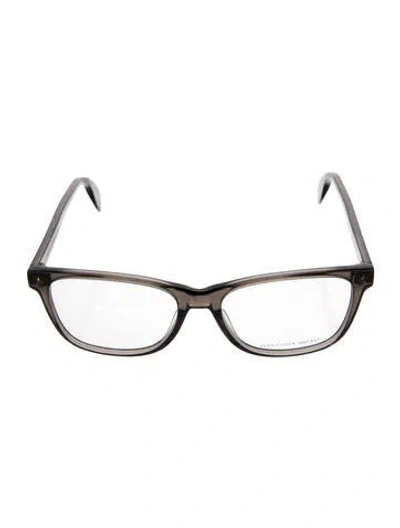 Pre-owned Alexander Mcqueen Square Eyeglasses In Black