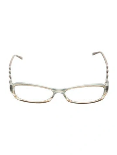 Pre-owned Alexander Mcqueen Square Eyeglasses In Brown
