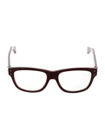 Pre-owned Alexander Mcqueen Square Eyeglasses In Red