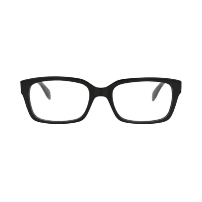 Pre-owned Alexander Mcqueen Square-frame Acetate Optical Frames 'black Transparent' | Men's Size Onesize