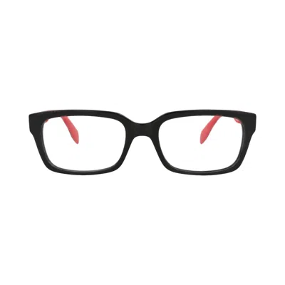 Pre-owned Alexander Mcqueen Square-frame Acetate Optical Frames 'black Transparent' | Men's Size Onesize