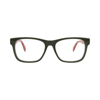 Pre-owned Alexander Mcqueen Square-frame Acetate Optical Frames 'green Transparent' | Men's Size Onesize