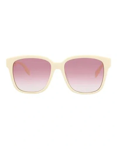 Alexander Mcqueen Square-frame Acetate Sunglasses Woman Sunglasses White Size 56 Acetate