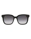 Alexander Mcqueen Gradient Square-frame Sunglasses In Black