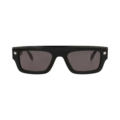 Pre-owned Alexander Mcqueen Square-frame Recycled Acetate Sunglasses 'black Grey' | Multi-color | Men's Size O