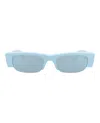 Alexander Mcqueen Square-frame Recycled Acetate Sunglasses In Blue