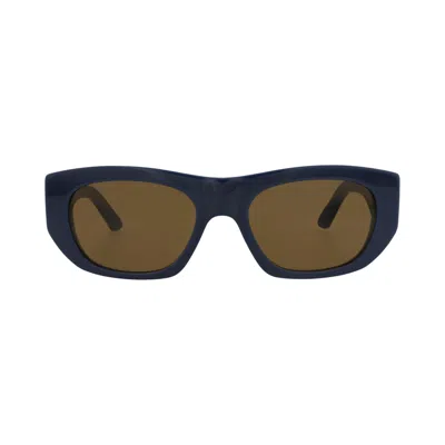 Pre-owned Alexander Mcqueen Square-frame Recycled Acetate Sunglasses 'blue Brown' | Multi-color | Men's Size O