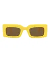 Alexander Mcqueen Square-frame Recycled Acetate Sunglasses In Yellow