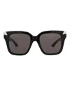 Alexander Mcqueen Square-frame Recycled Acetate Sunglasses In Gray