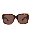 Alexander Mcqueen Square-frame Recycled Acetate Sunglasses In Brown