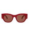 Alexander Mcqueen Square-frame Recycled Acetate Sunglasses In Red