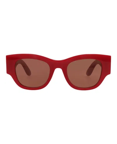 Alexander Mcqueen Square-frame Recycled Acetate Sunglasses In Red
