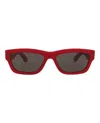 Alexander Mcqueen Square-frame Recycled Acetate Sunglasses In Red