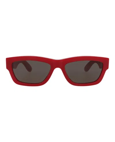 Alexander Mcqueen Square-frame Recycled Acetate Sunglasses In Red