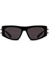 Alexander Mcqueen Square-frame Sunglasses In 黑色