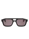 Alexander Mcqueen Square-frame Sunglasses In Black