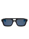 Alexander Mcqueen Square-frame Sunglasses In Black