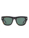 Alexander Mcqueen Eyewear Tinted Square Frame Sunglasses In Black