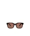 Alexander Mcqueen City T-bar Rectangular Sunglasses In Havana Brown