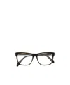 Alexander Mcqueen Square Frame Tortoiseshell Effect Glasses In Black