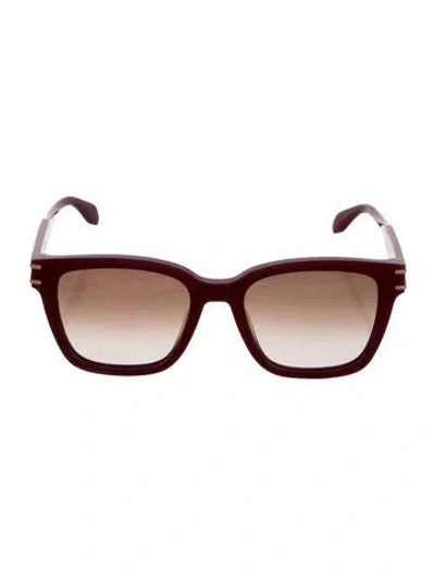 Pre-owned Alexander Mcqueen Square Gradient Sunglasses In Red