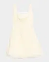 Alexander Mcqueen Square-neck Ruffle Kickback Mini Corset Dress In White