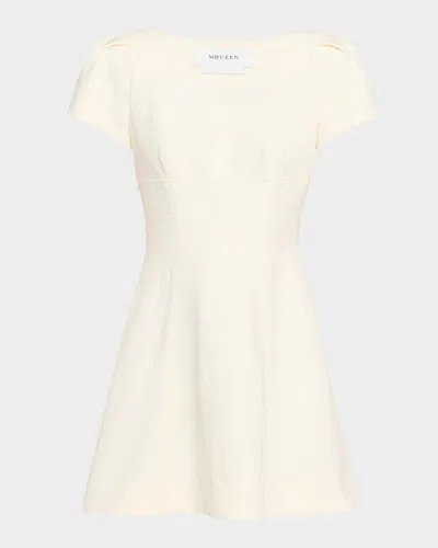 ALEXANDER MCQUEEN SQUARE-NECK SHORT-SLEEVE MINI DAY DRESS