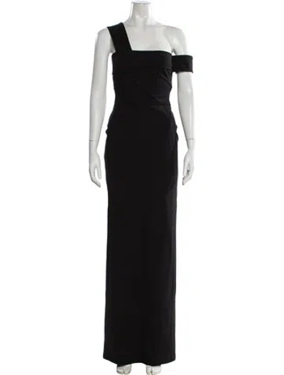 Pre-owned Alexander Mcqueen Square Neckline Long Dress W/ Tags In Black