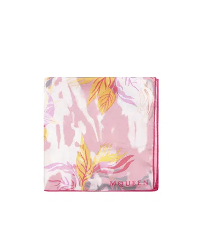 Alexander Mcqueen Square Scarf In Pink