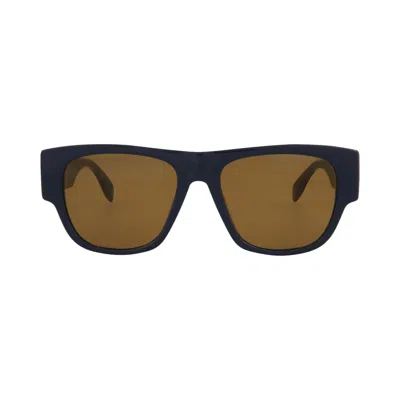 Pre-owned Alexander Mcqueen Square Sunglasses 'blue/brown' | Men's Size Onesize