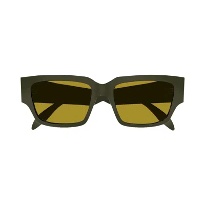 Pre-owned Alexander Mcqueen Square Sunglasses 'green/yellow' | Men's Size Onesize