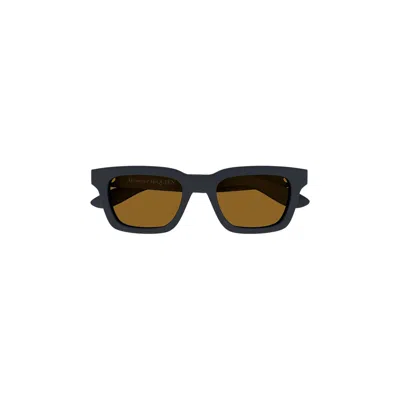Pre-owned Alexander Mcqueen Square Sunglasses 'grey/yellow' | Men's Size Onesize In Gray