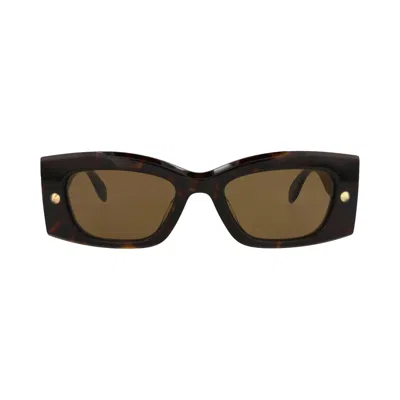 Pre-owned Alexander Mcqueen Square Sunglasses 'havana/brown' | Men's Size Onesize