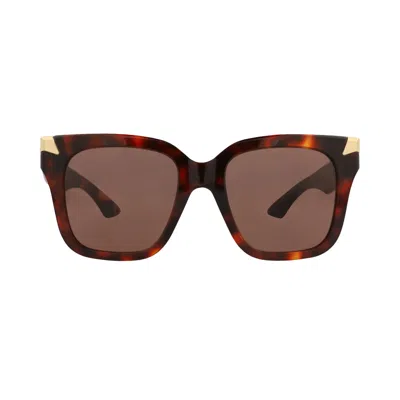 Pre-owned Alexander Mcqueen Square Sunglasses 'havana/brown' | Women's Size Onesize