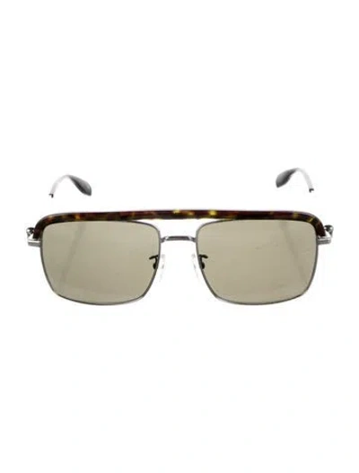 Pre-owned Alexander Mcqueen Square Tinted Sunglasses In Black