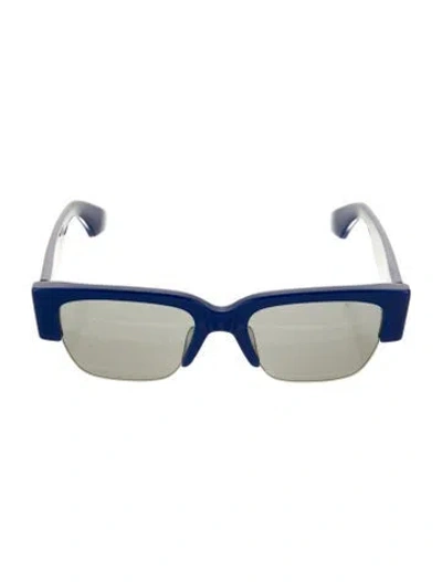 Pre-owned Alexander Mcqueen Square Tinted Sunglasses In Blue