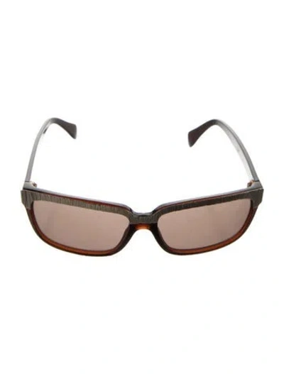 Pre-owned Alexander Mcqueen Square Tinted Sunglasses In Multi