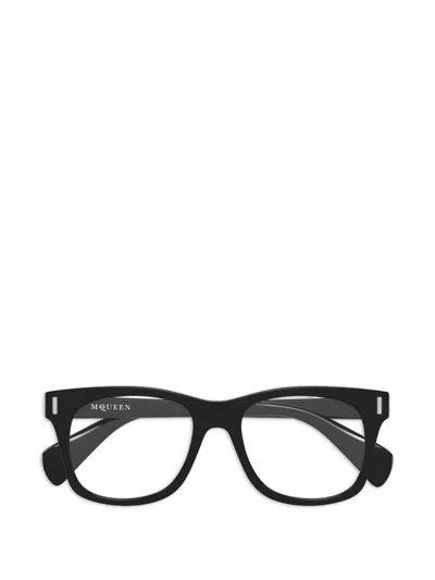 Alexander Mcqueen Square-frame Glasses In Black