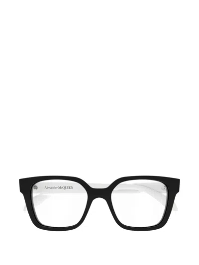 Alexander Mcqueen Square-frame Glasses In Black