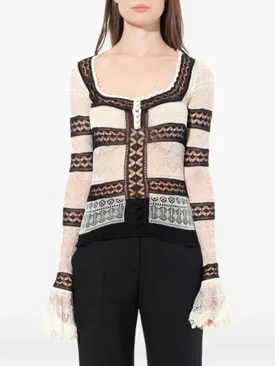 Alexander Mcqueen Square-neck Cardigan In Pink
