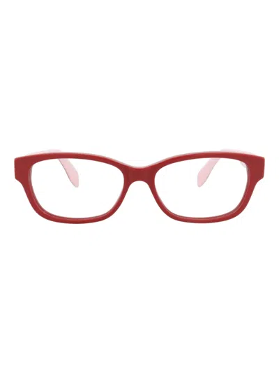 Alexander Mcqueen Mcqueen 52mm Square Optical Glasses In Red
