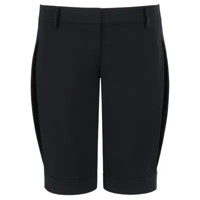 Pre-owned Alexander Mcqueen S/s 1995 Black Stretch Welt Pocket Low-rise Bermuda Shorts