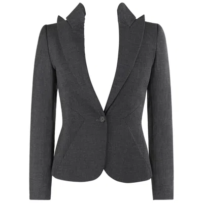 Pre-owned Alexander Mcqueen S/s 1996 “the Hunger” Gray Tailored Long Sleeve Blazer Jacket
