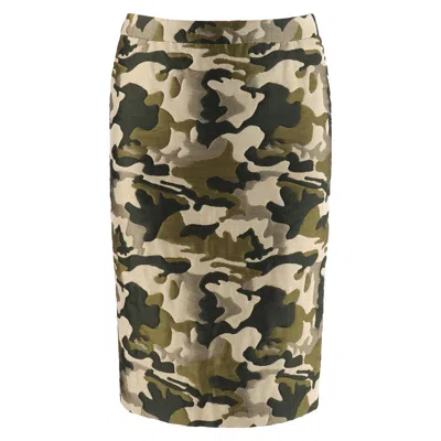 Pre-owned Alexander Mcqueen S/s 1998 Green Camouflage Knee Length Pencil Skirt