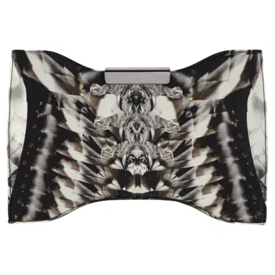 Pre-owned Alexander Mcqueen S/s 2009 Skeleton Kaleidoscope Print Oversized Clutch Bag In Black