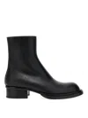 Alexander Mcqueen Men Cuban Stack Boot In Negro