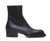 Alexander Mcqueen Cuban Stack Boot With 4.5 Cm Heel In Black