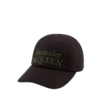 ALEXANDER MCQUEEN ALEXANDER MCQUEEN STACKED CAP - COTTON - BLACK